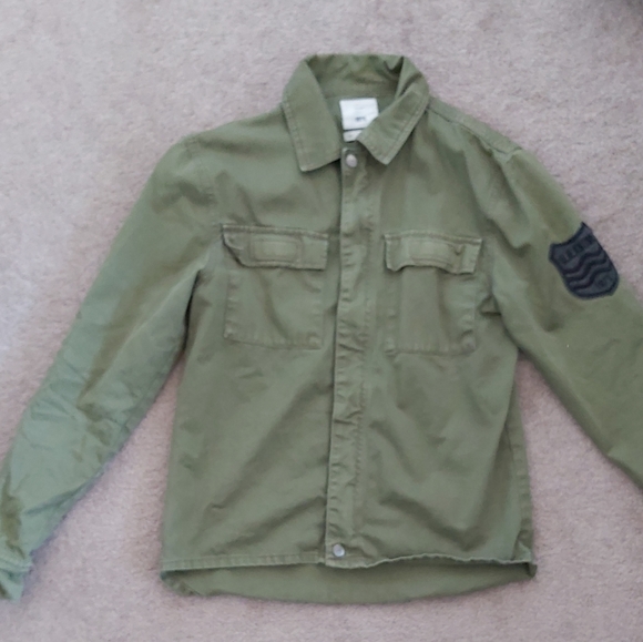 Military green denim jacket - Picture 1 of 1